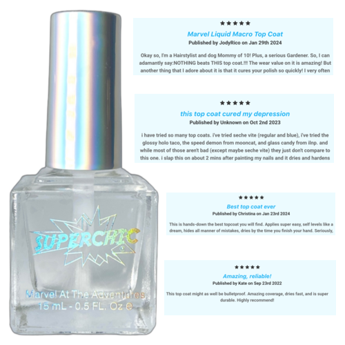 superchic clear top coat nail polish